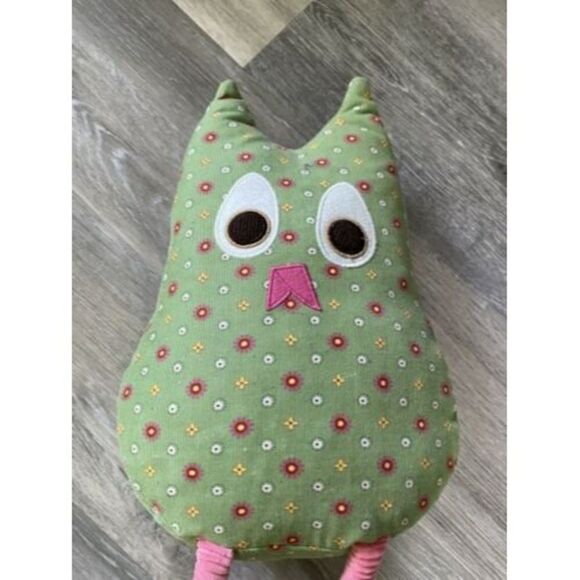 Pottery Barn Kids 22" Joy Brooke Owl Plush Stuffed Animal Pillow Corduroy Green - Picture 2 of 5